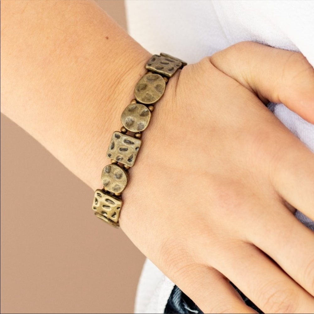 Artisan Brass Beaded Bracelet